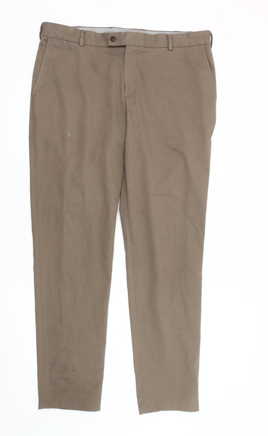 Charles Tyrwhitt Men's Brown Chino Trousers 38
