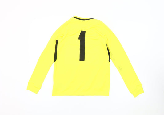 Nike Boys Yellow Football Jersey T-Shirt 10-12 Years