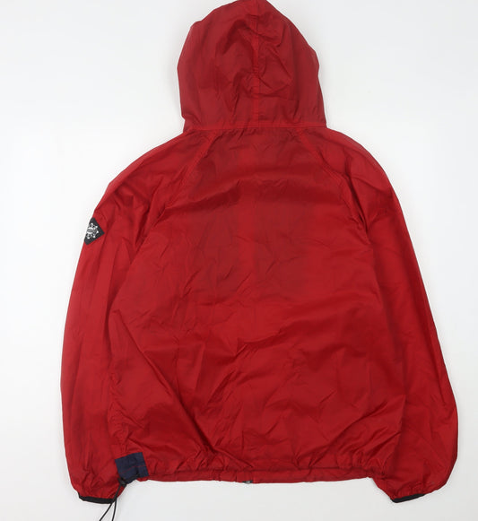 TOG 24 Men's Red Windbreaker Jacket S/M Hooded Casual