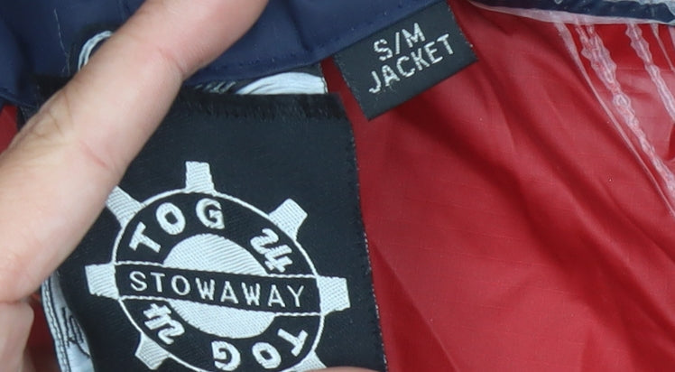 TOG 24 Men's Red Windbreaker Jacket S/M Hooded Casual