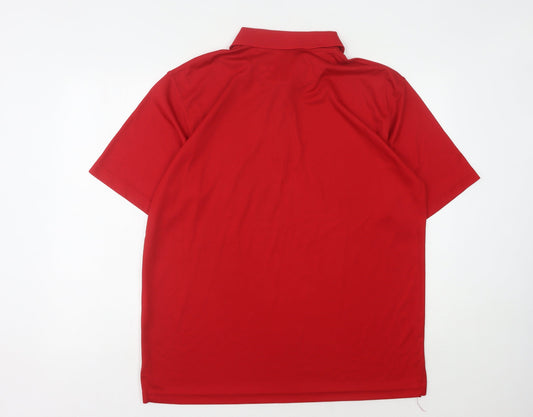 UltraClub Men's Red Polo Shirt Large
