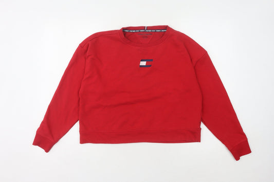 Tommy Hilfiger Women's Red Pullover Sweatshirt M