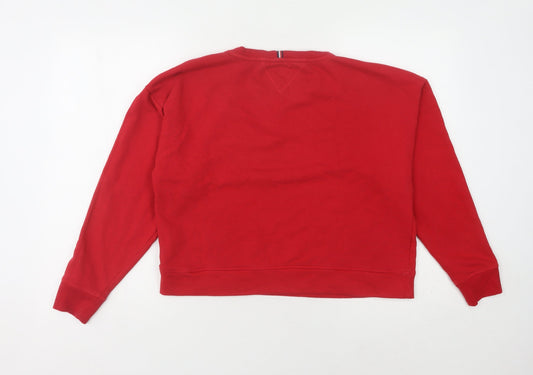 Tommy Hilfiger Women's Red Pullover Sweatshirt M