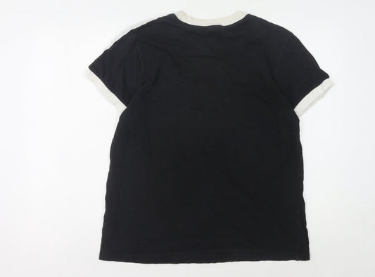 Adidas Women's Black Ringer T-Shirt Size 12