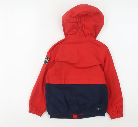 Regatta Boys Red Blue Parka Jacket 3-4 Years, Hooded, Waterproof