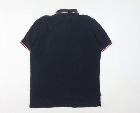 Superdry Men's Blue Medium Polo Shirt Short Sleeve