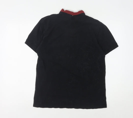 Pretty Green Men's Black Polo Shirt M Short Sleeve