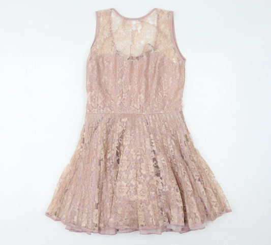 Jones + Jones Women's Pink Fit & Flare Dress Size 8