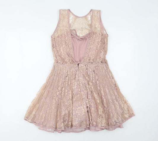 Jones + Jones Women's Pink Fit & Flare Dress Size 8