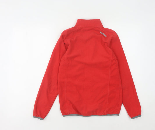 Womens UK 8-10 Regular TOG24 Red 1/2 Zip Sweatshirt