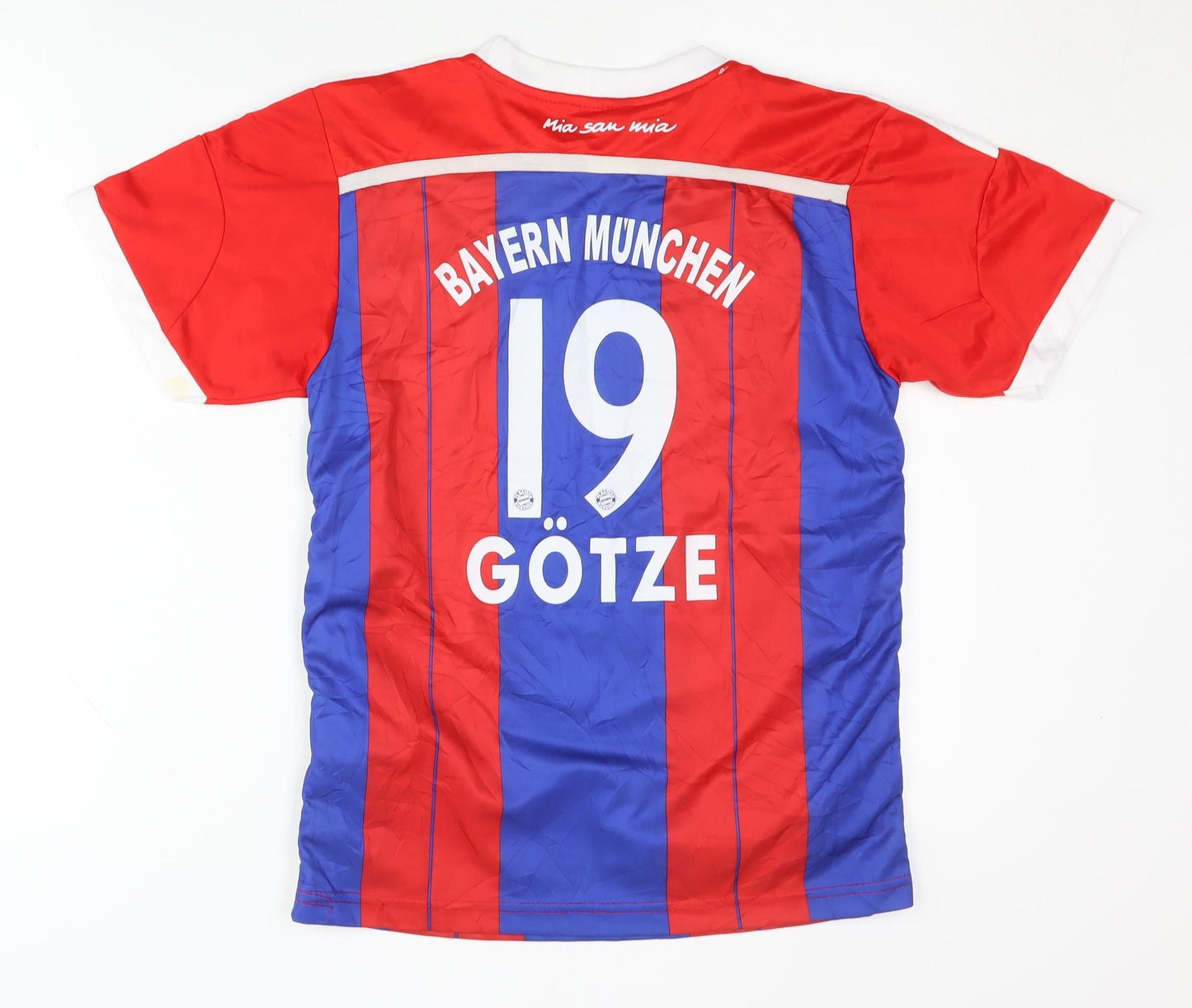 FC Bayern München Götze Home Shirt Red/Blue Childrens Size 164