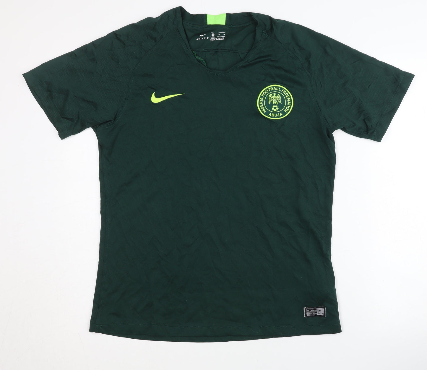 Nike Nigeria Men's Green Home Football Shirt M Size