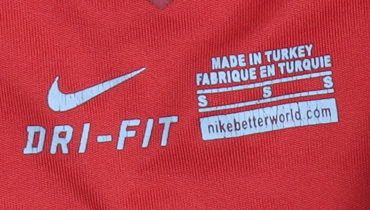 Nike Adults Turkey Red Home Shirt S Short Sleeves