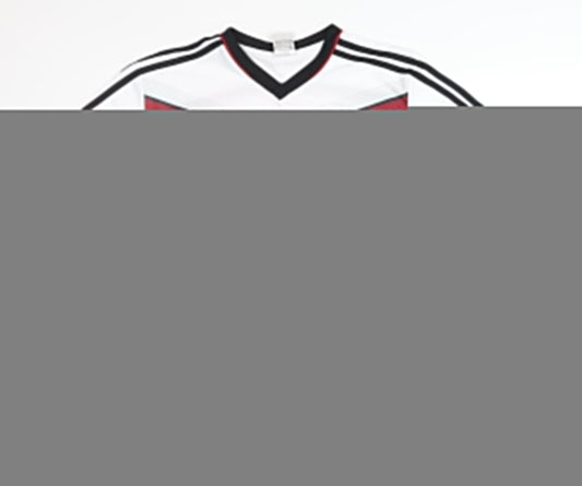 Germany Home Shirt XL White Short Sleeves Number 13 Müller