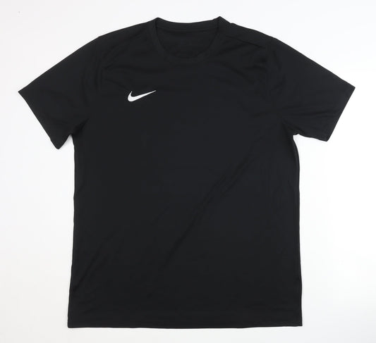 Nike Men's Black T-Shirt, Athletic Fit, M