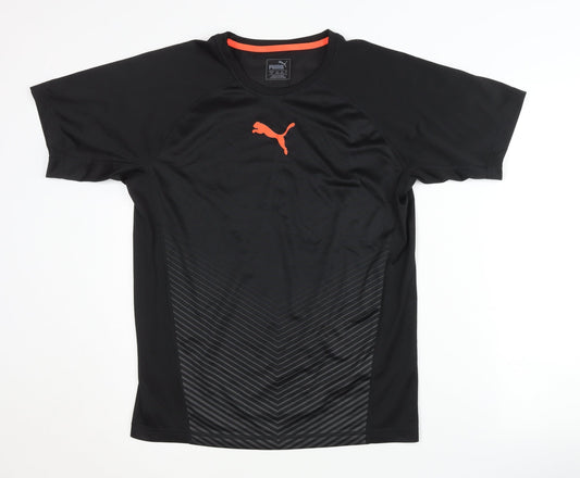 Additional front view of Puma Men's Black Pullover T-Shirt S - Activewear