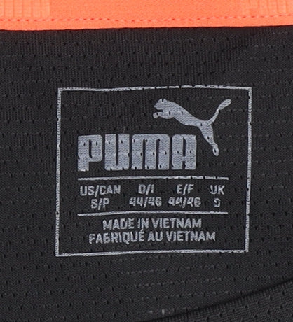 Close-up detail of Puma Men's Black Pullover T-Shirt S - Activewear