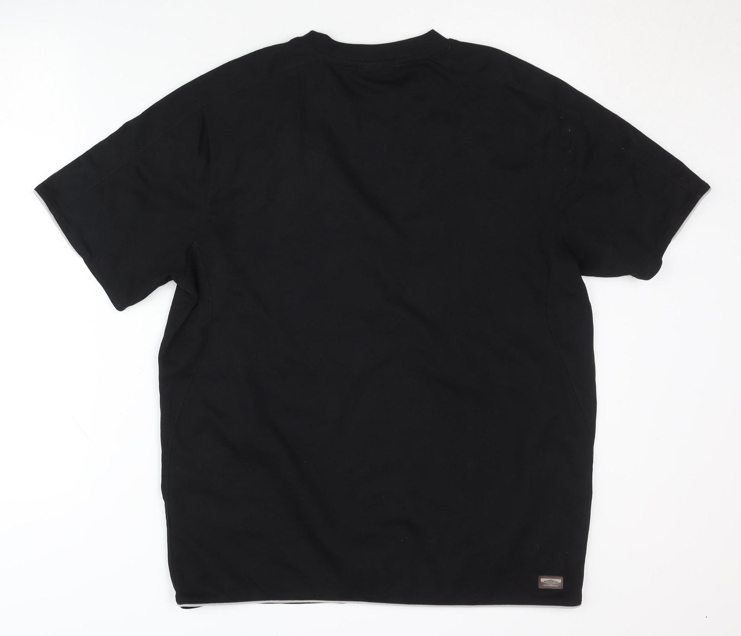Umbro Men's Black T-Shirt L Gym Solid Logo Crew