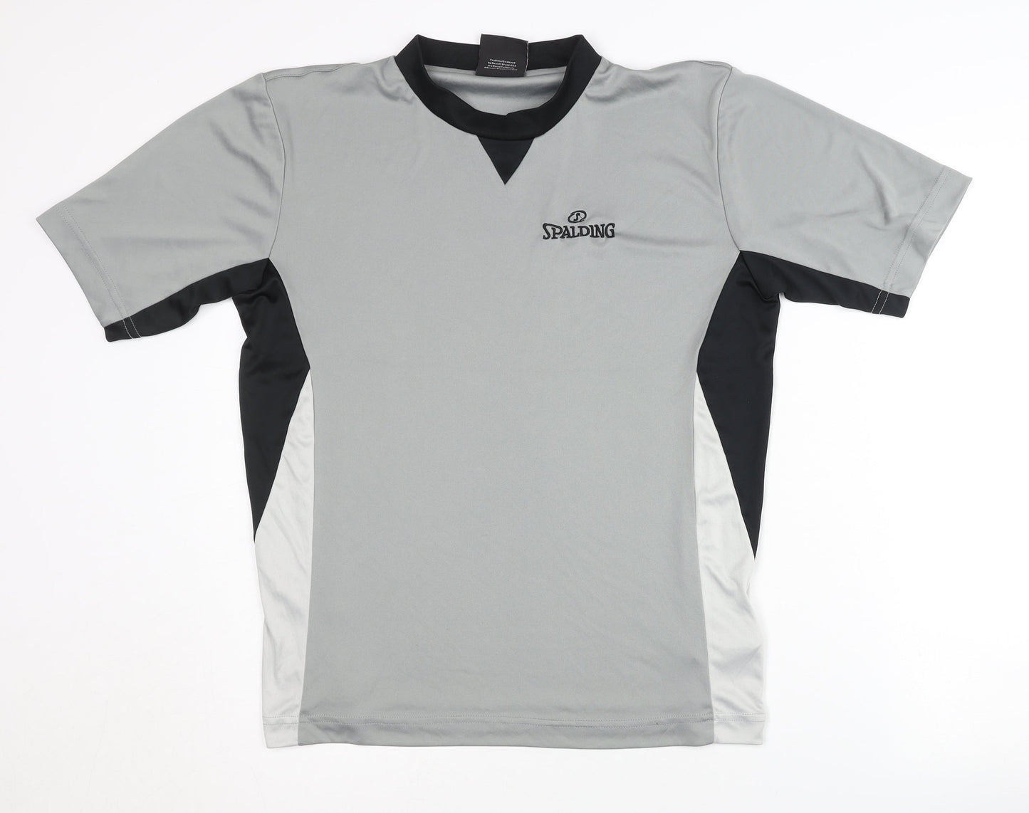 Spalding Men's Grey Black T-Shirt S
