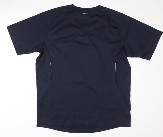 Adidas Men's Blue Athletic T-Shirt, Size L