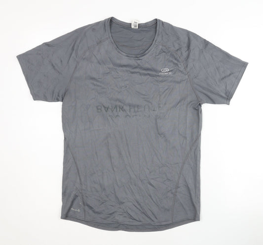 Decathlon Men's Grey Running T-Shirt S