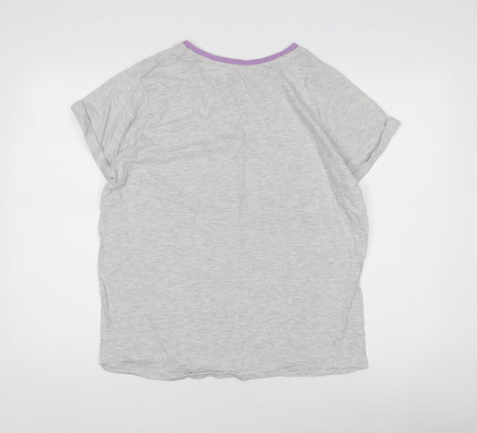 Disney Teens Grey T-Shirt Size 16 Plus Crew Neck