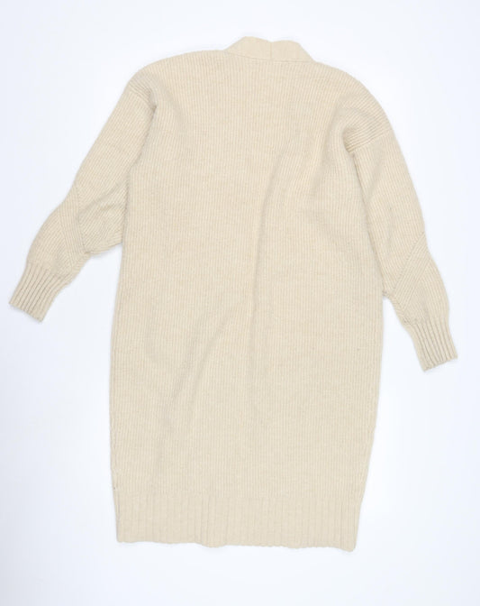 White Stuff Women's Beige Open Front Cardigan Size 12