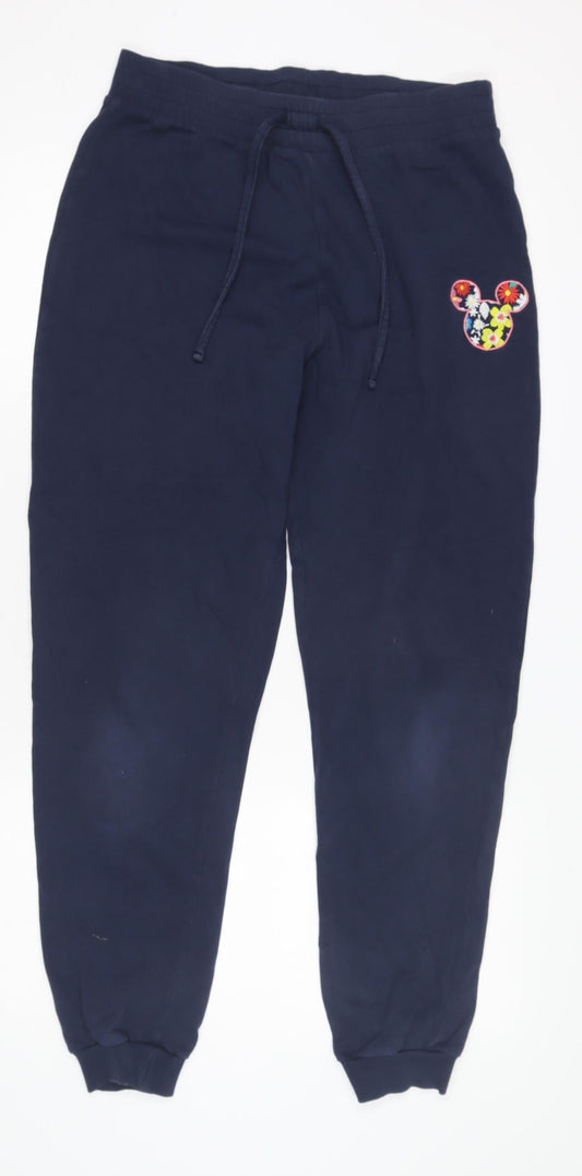 Disney Women's Blue Jogger Trousers, Size 10, Casual Wear