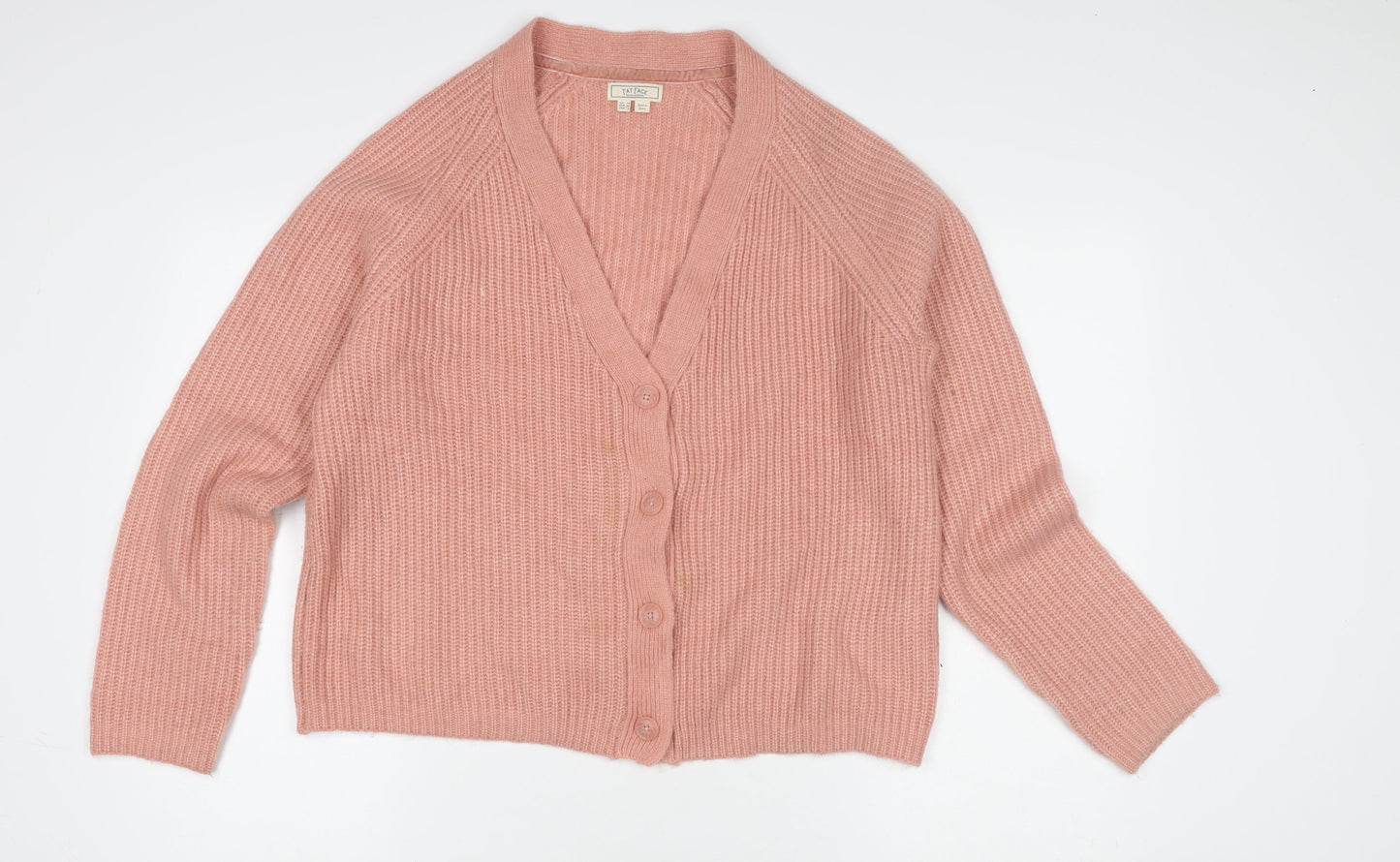 Fat Face Women's Pink Cardigan, UK 14, V-Neck