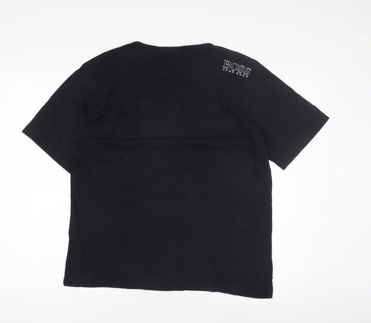 BOSS Men's Black XL T-Shirt Logo Short Sleeve
