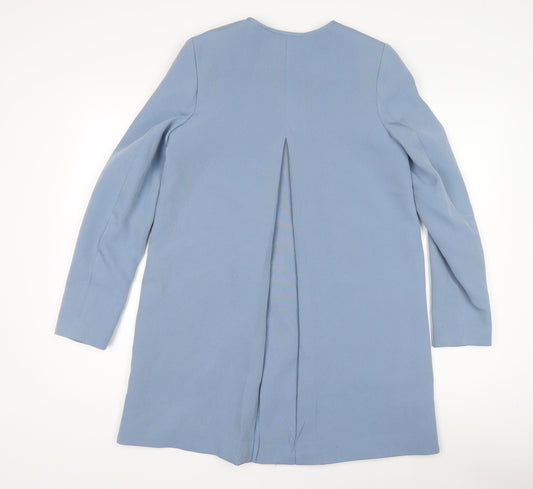 H&M Women's Blue Coat, Size 6, Zipped Closure