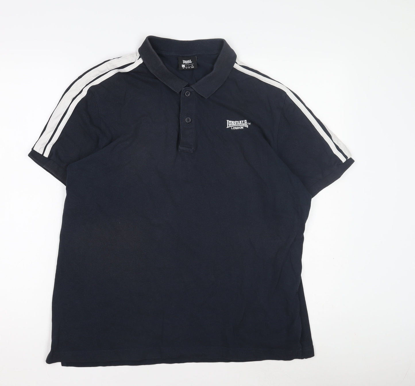 Lonsdale London Men's Black Polo Shirt L
