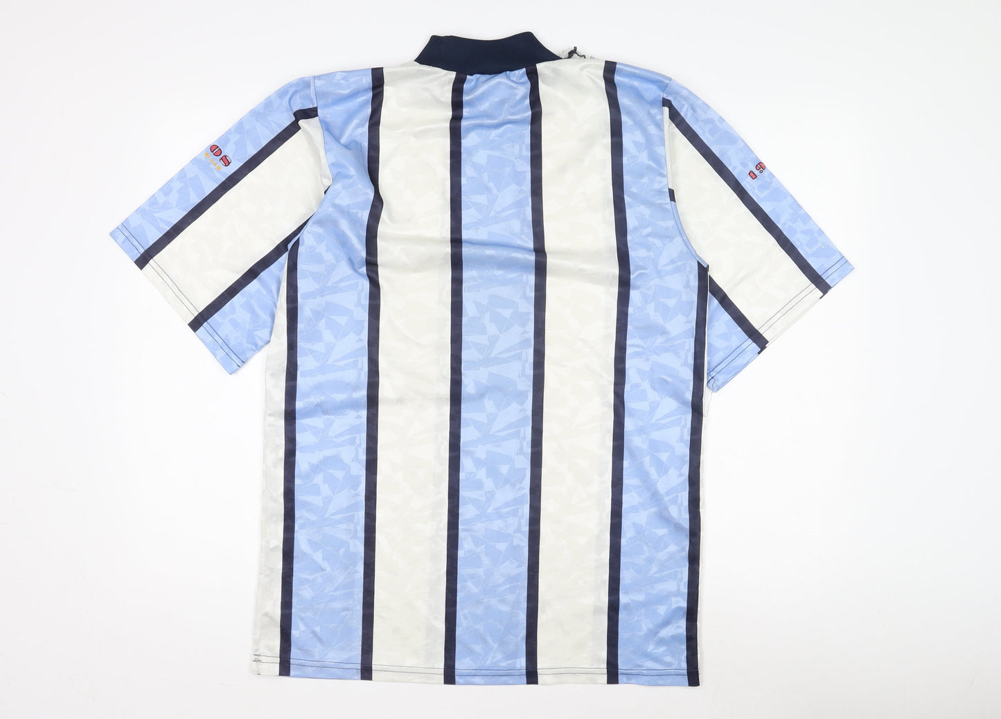Vintage Men's Blue Striped Football Jersey M