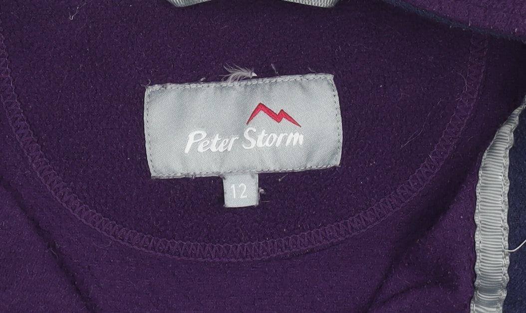 Peter Storm Women’s Purple Fleece 1/2 Zip Sweatshirt Size 12