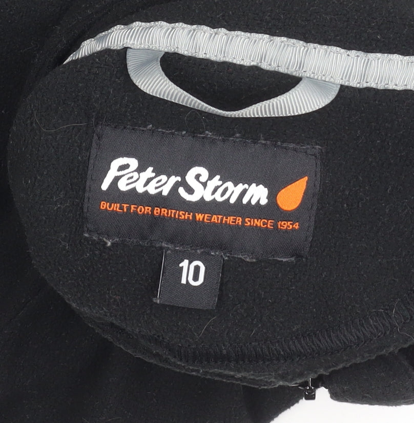 Peter Storm Women's Black Fleece Zip Sweatshirt Size 10