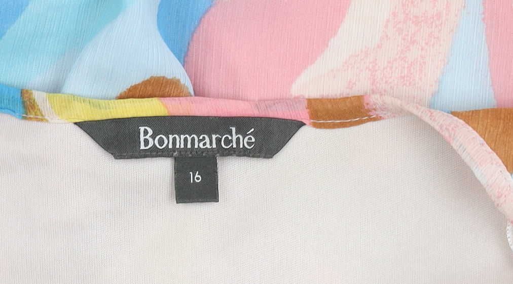 Brand and care label for Bonmarché Women's Floral Multicoloured Sleeveless Top