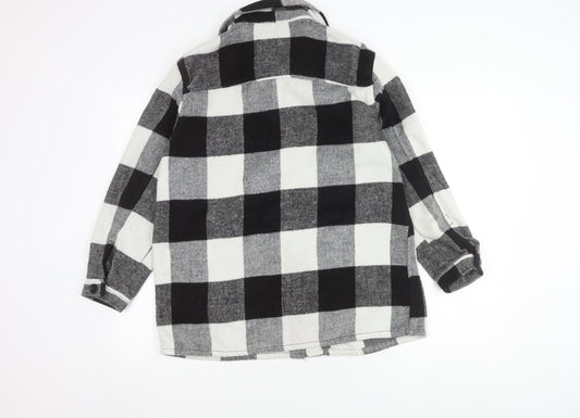 H&M Women's Black White Check Jacket Size S