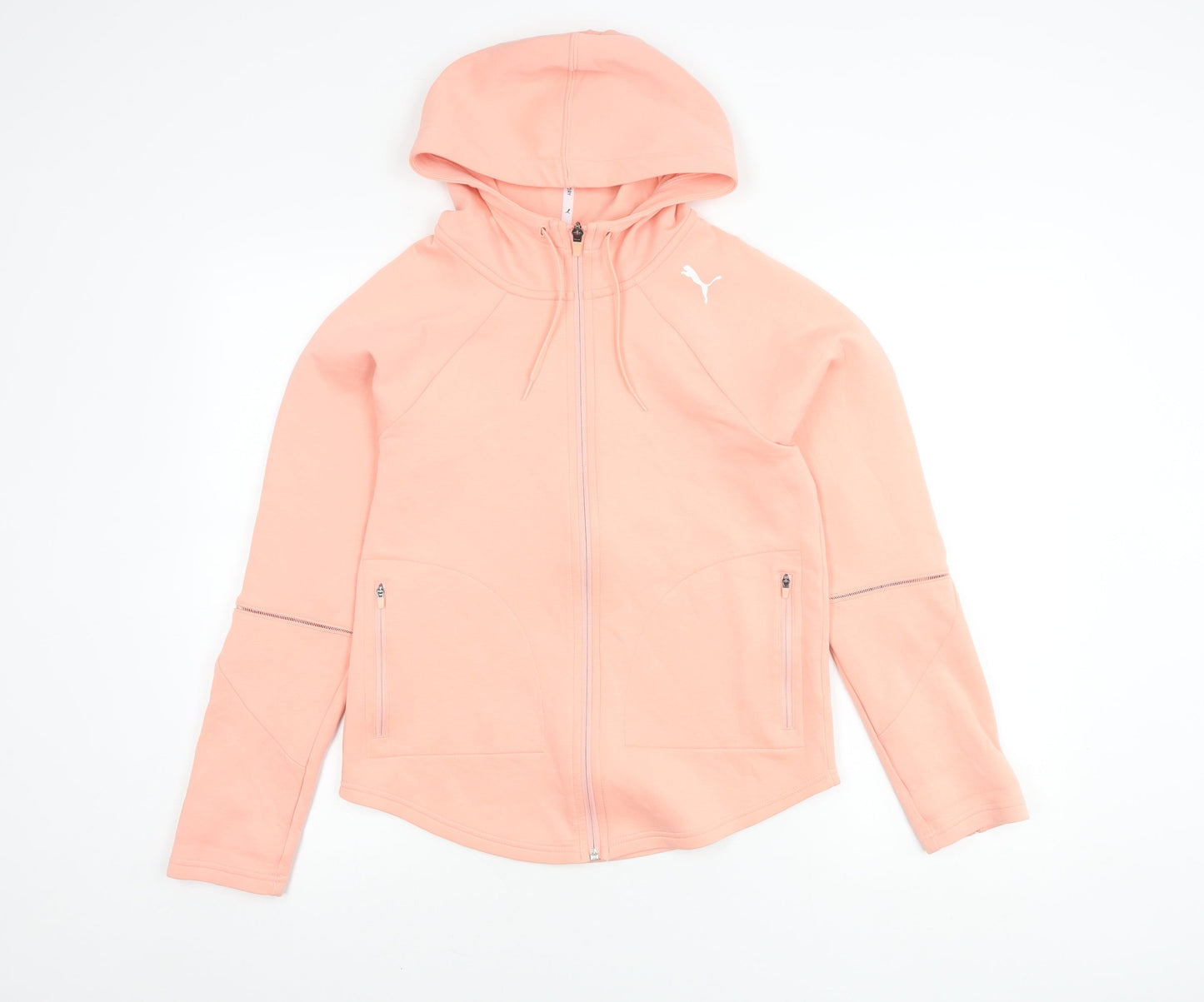 Puma Women's Pink Hooded Jacket, Size S, Casual Sporty