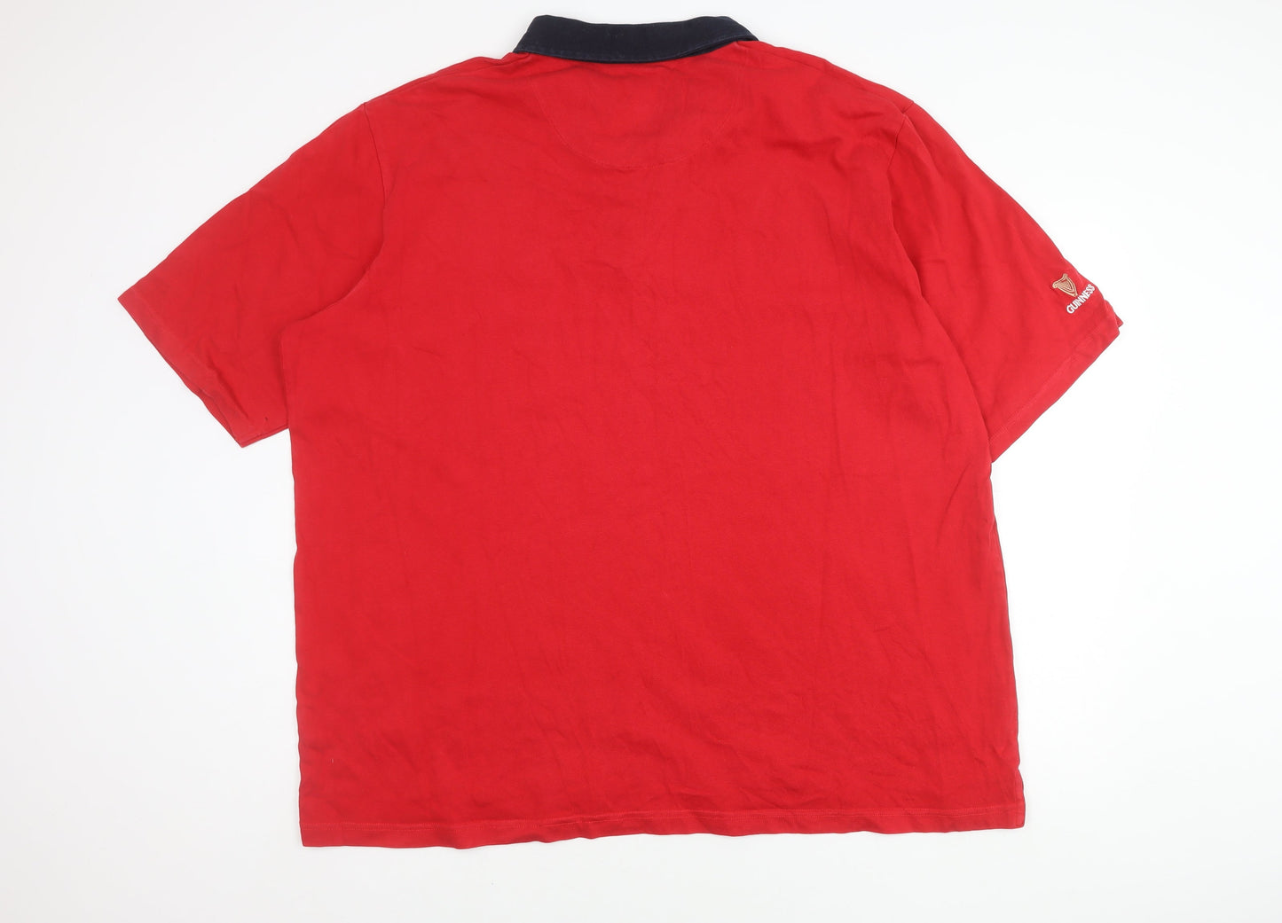 Guinness Men's Red 4XL Polo Shirt Short Sleeve
