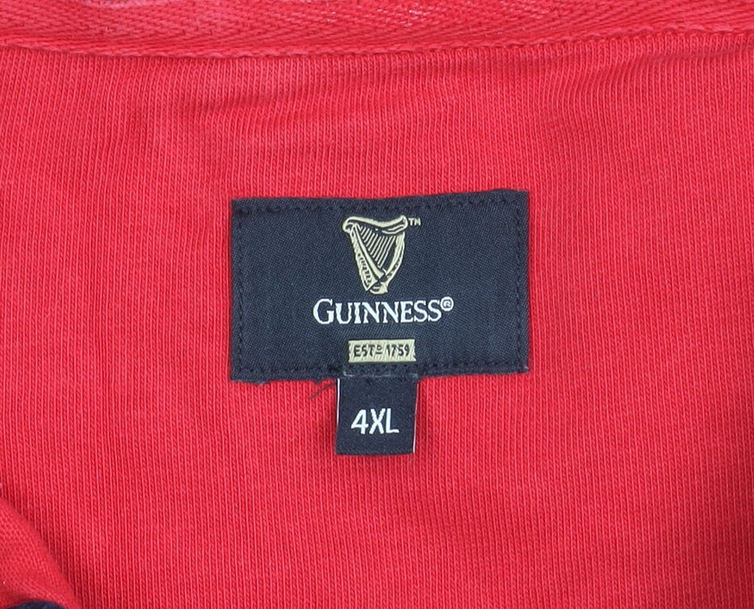 Guinness Men's Red 4XL Polo Shirt Short Sleeve
