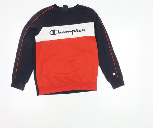 Additional front view of Champion boys’ multicoloured l pullover sweatshirt