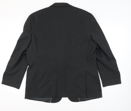 Greenwoods Men's Black Blazer, Size 46, Regular Fit