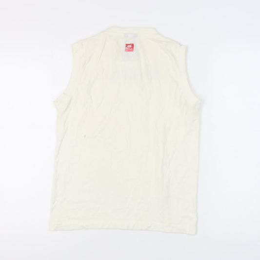 Nike Women's White Tank Top L Gym & Training