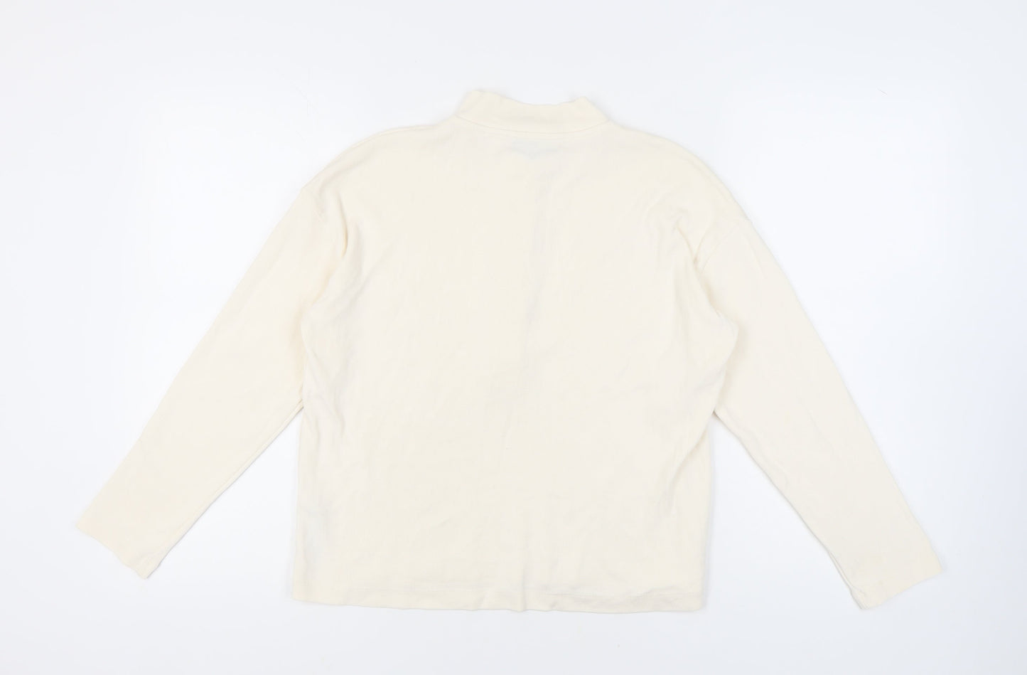 Massimo Dutti Women's Ivory Button-Up Top M