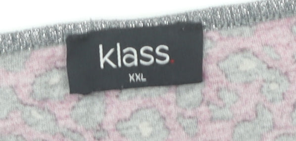 Womens UK Size XL Klass Black Cotton Blend T-Shirt