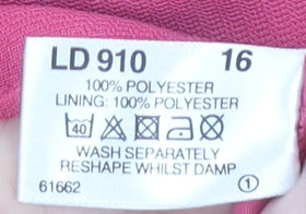 Victoria Layne Women's Pink Skirt Size 16