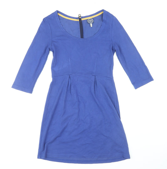 Joules Women's Blue 3/4 Sleeve Dress Size 8