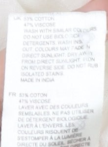 White Stuff Women's White Button-Up Shirt Size 10