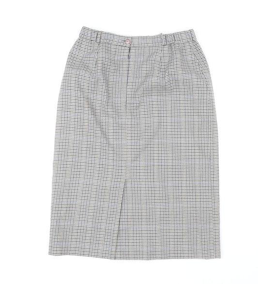 Ian Women's Multicoloured Size 14 Wool Midi Skirt