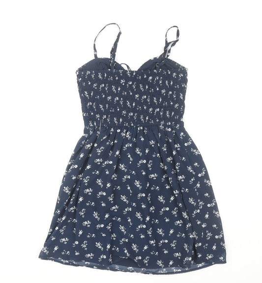 Hollister Women's Blue Floral Slip Dress XS